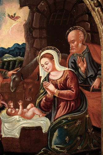   "Adoration of the shepherds"   Tabernacle frame  
